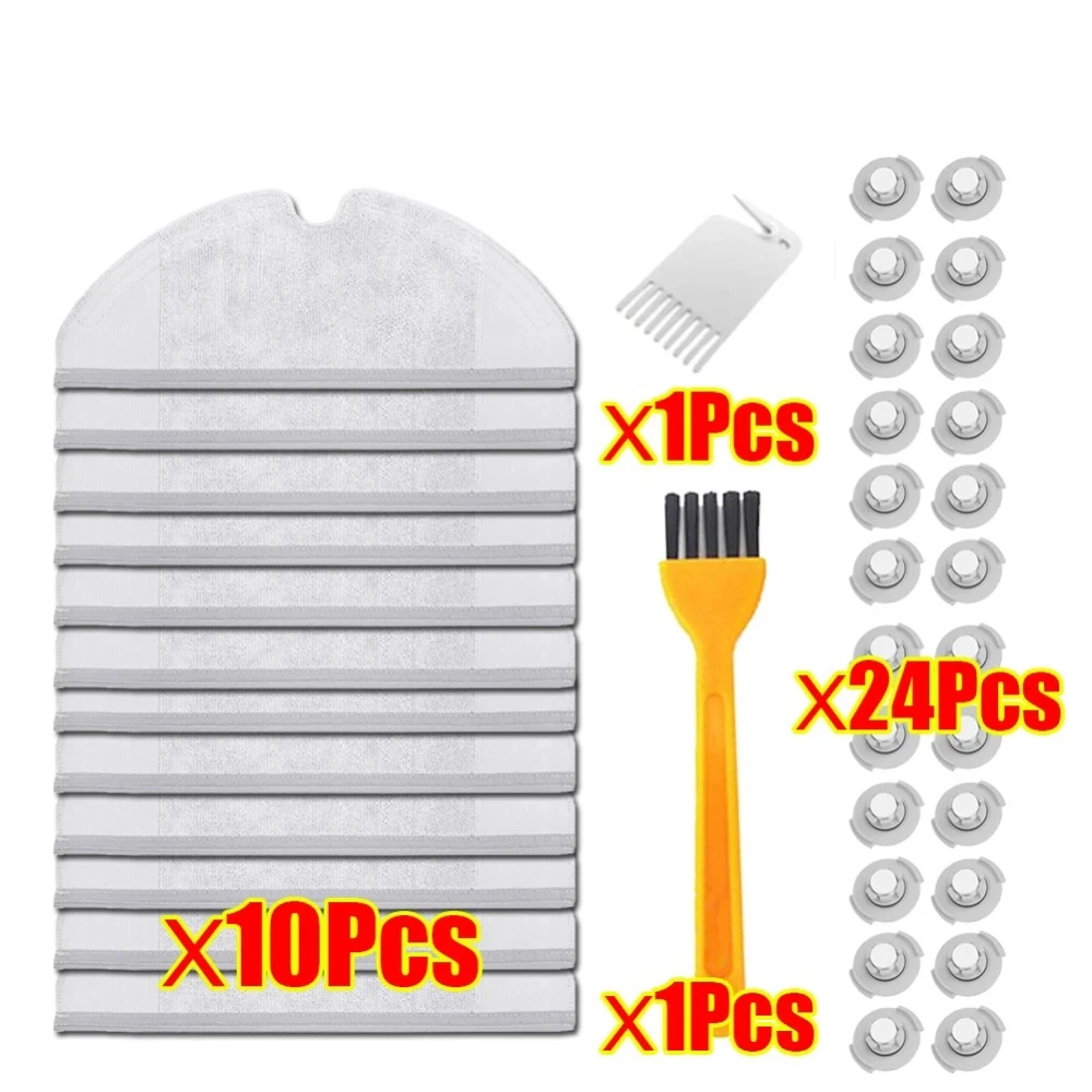 

Подходит для робота-пылесоса Xiaomi Roborock S50, S51, S5, S55, 2 комплекта запасных частей, тканевая ткань для мытья, Сменный фильтр для резервуара для вод...