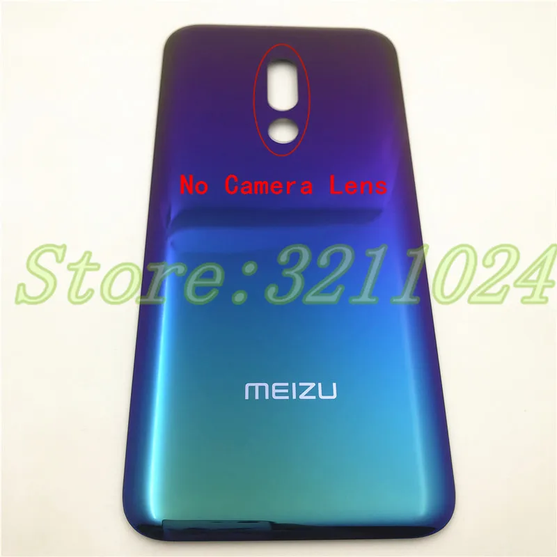 For Meizu 16 16th M882Q M882H Glass Back Battery Cover Rear Door Housing Repair parts With Camera Lens (No Adhesive) | Мобильные