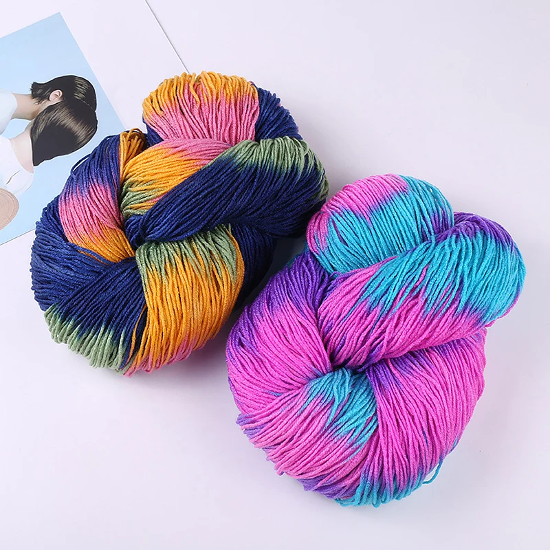 

50g/Ball Super Soft Segment Dye Knitting Yarn Anti-Pilling Fibre Crochet Threads For Handmake Knitting Sweater Supplies