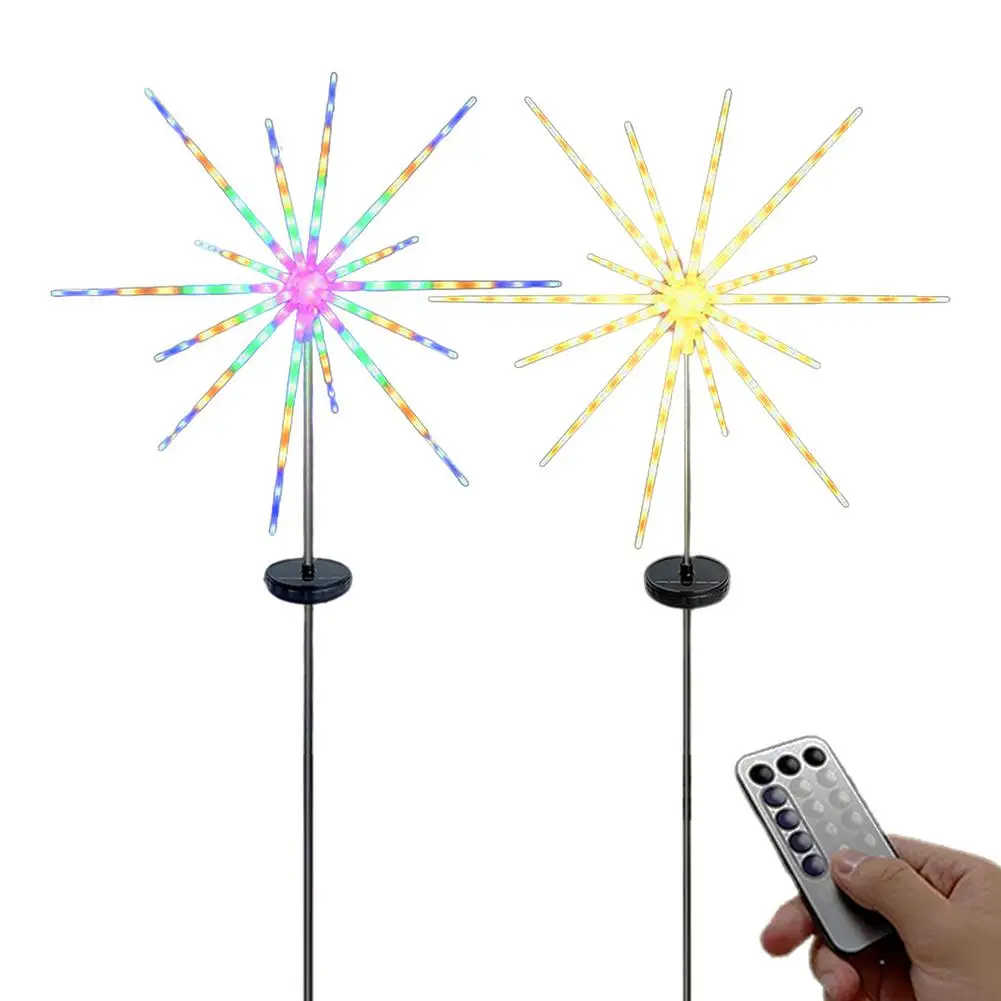 Luces solares de camino al aire libre, luces de fuego a prueba de agua, l&aacute;mpara de trabajo de jard&iacute;n, IP65, 8, iluminaci&oacute;n de Control remoto-2