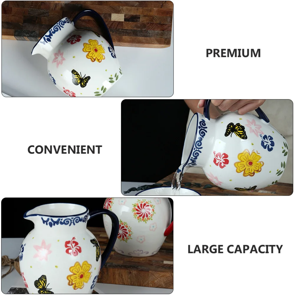 

1Pc Delicate Ceramic Pot Multifunction Water Jug Heat-resistant Coffee Jug