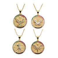 micro zircon butterflies pendant necklace chain pendant cross eagle pendant necklace little bear copper chain jewelry necklace