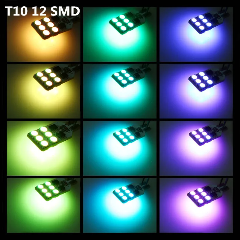 Светодиодсветодиодный панель POSSBAY T10 5050 SMD 6/12 RGB автомобильная интерьерная лампа