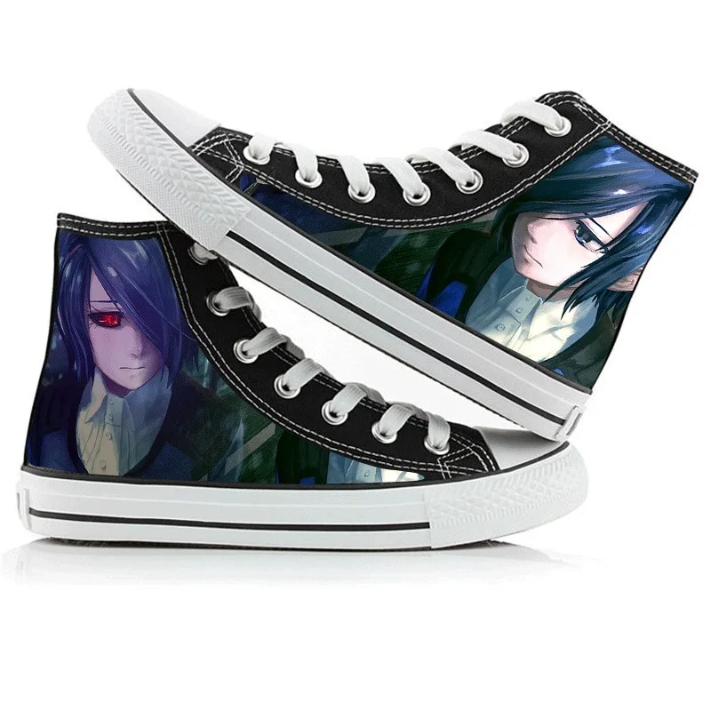 

Anime Tokyo Ghoul Kaneki Ken Plimsolls Canvas Shoes Rope Soled Shoes Preppy Student Casual Shoes Demonia Canvas Flat Sneakers