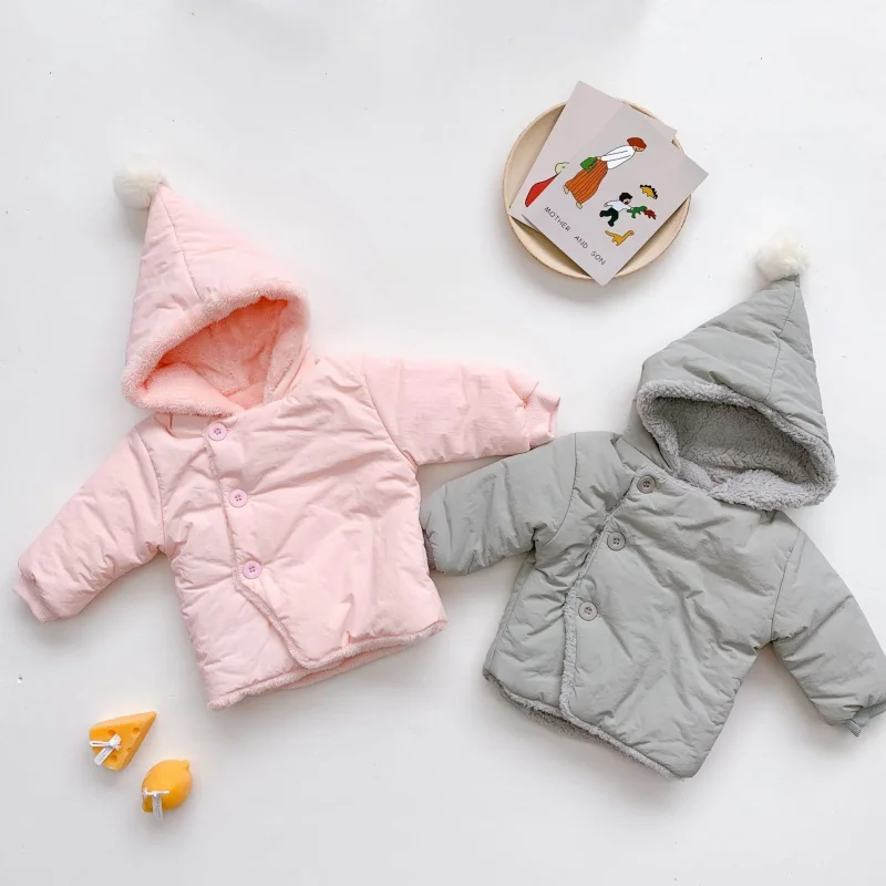 

Baby Girls Warm Winter Medium Thickness Hooded Cotton Jacket Coats Fashion Kids Clothes for Girl Outerwear Children Clothing