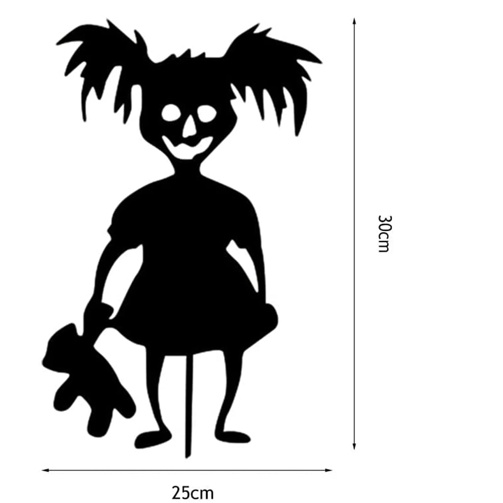

Scare Children Decoration Cute Standing Silhouette For Garden Yard Pile Outdoor Sculpture Little Devil Home Yard Decor Metal