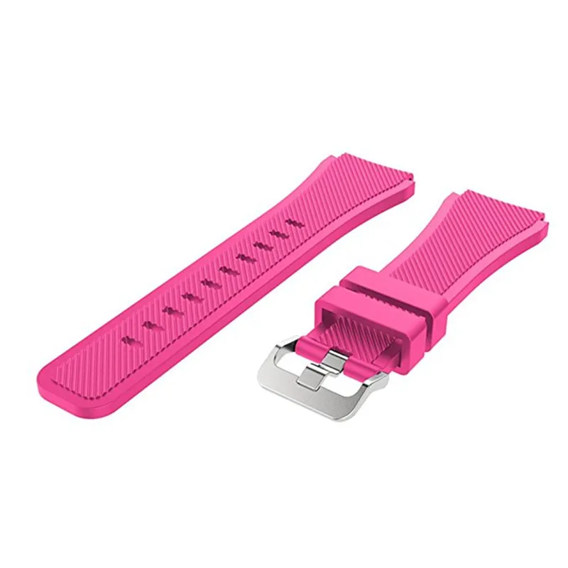 Pink Ремешок 22 мм для samsung gear S3 Frontier/Classic/Galaxy Watch 46 мм/huawei Watch GT 46 мм/Ticwatch pro/S2/E2 силиконовый спортивный ремешок - Цвет ремешка: Pink
