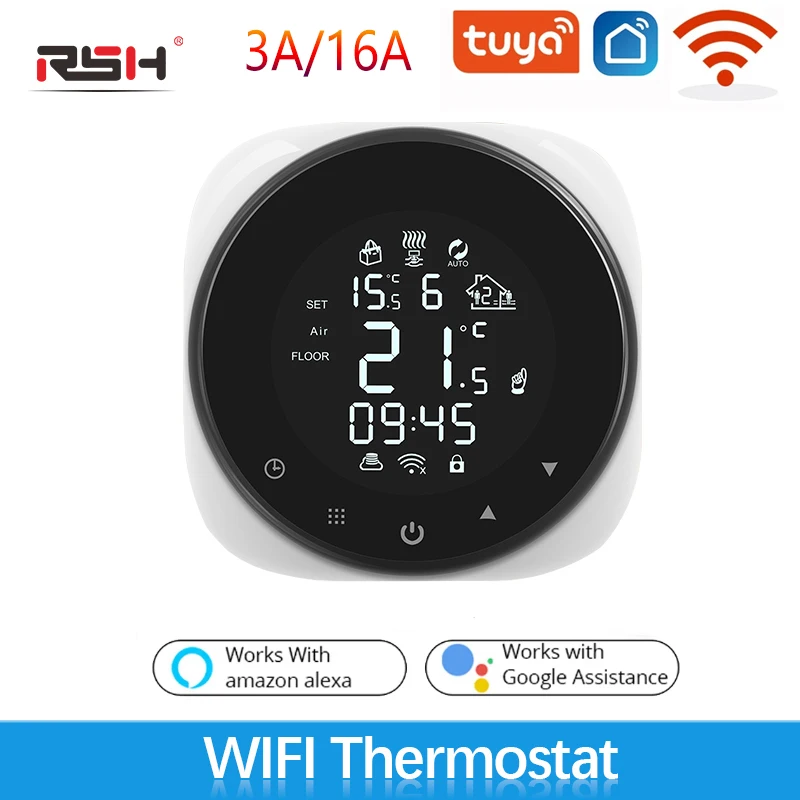 

Tuya WiFi Smart 3A/16A Thermostat Electric Floor Heating Water/Gas Boiler Temperature Remote Controller for Google Home Alexa
