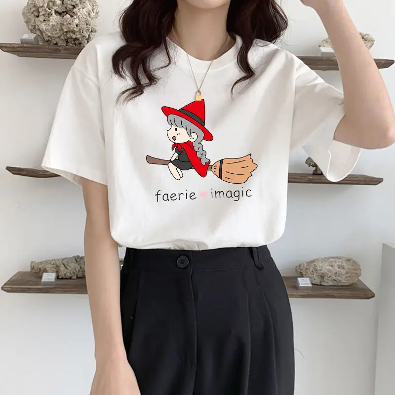 

Plus Size Women's 2021 New Loose Blouse Summer Cartoon Print Round Neck Short Sleeve Plus Size Women Tshirts