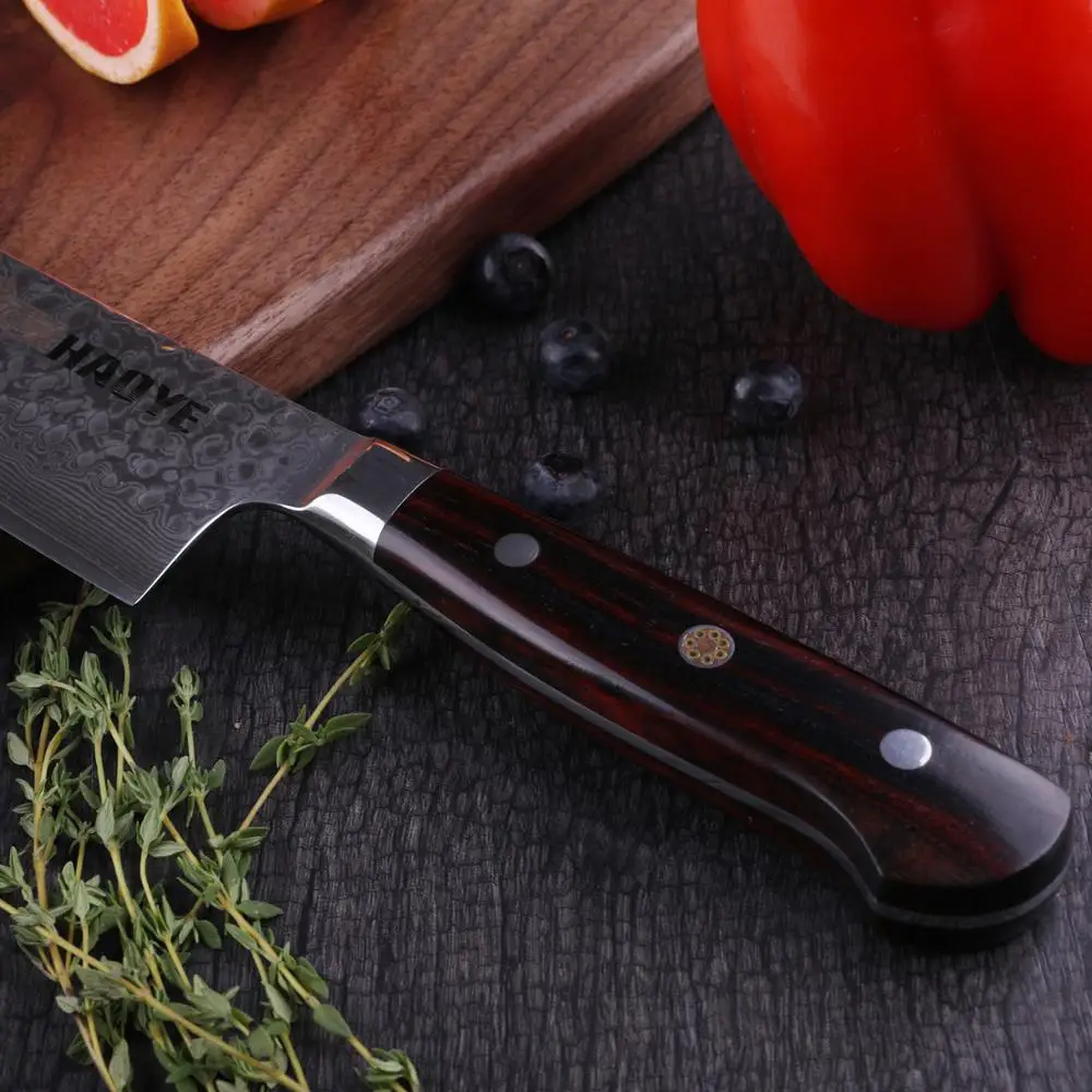 Японский нож шеф повара HAOYE vg10 из дамасской стали 8 5 дюйма кухонные ножи Gyuto