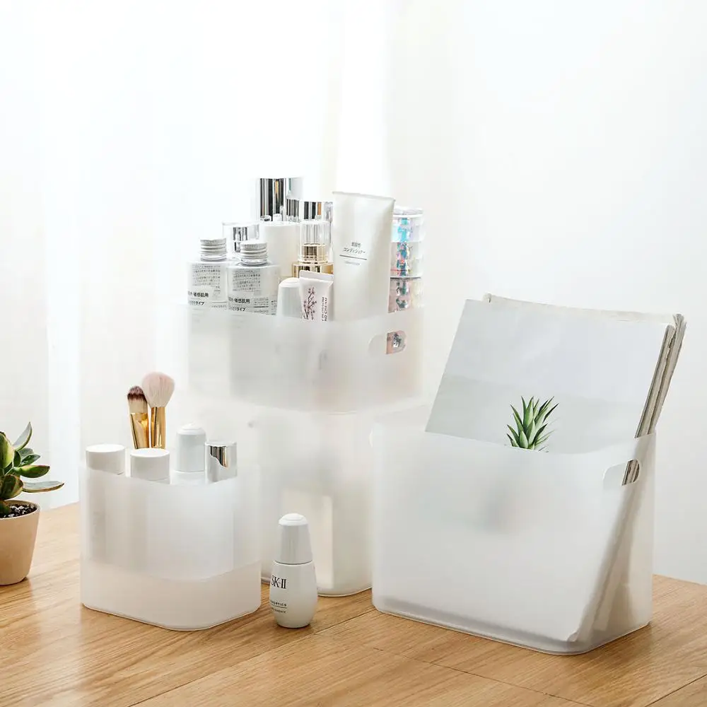 

Stackable Transparent Cosmetic Storage Box Desktop Makeup Brush Rack Skin Care Lipstick Finishing Box Drawer Organizer Case