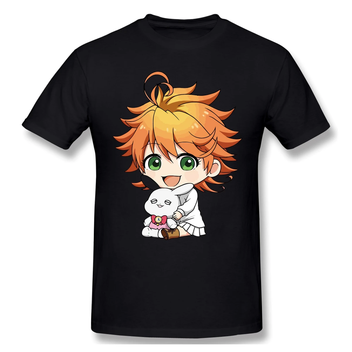 

Футболка премиум-класса The Promised Neverland- Emma, белая футболка с принтом обещанного неверland, летние большие футболки