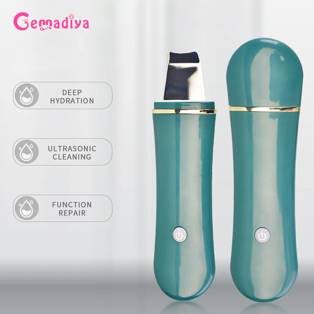 

Ultrasonic Skin Scrubber Facial Spatula Shovel Ion Deep Face Cleaning Blackhead Removal Pore Cleaner Face Lift Beauty Machine