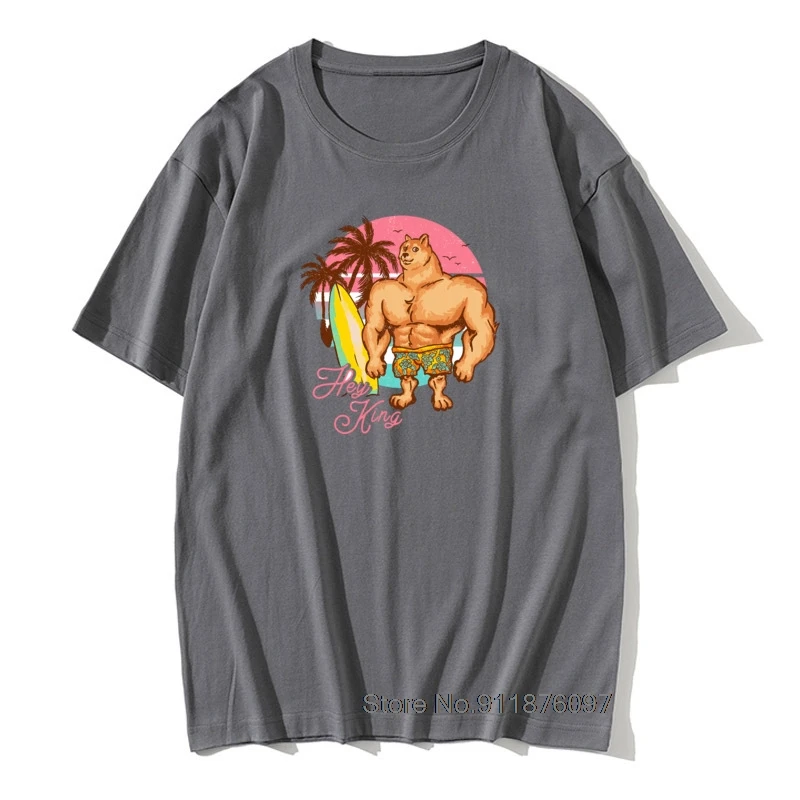

Men 100% Cotton T Shirt Adult Swole Doge Vs Cheems Drawing Art Funny Meme T-shirts Guys Graphic Tops & Tees