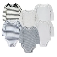 3 6 pcslot newborn clothes 100 cotton spring jumpsuit baby boy girl clothes toddler clothing