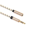 3,5 мм двойной штекер аудиосигнала Aux кабель нейлоновый плетеный стерео аудио Aux кабель