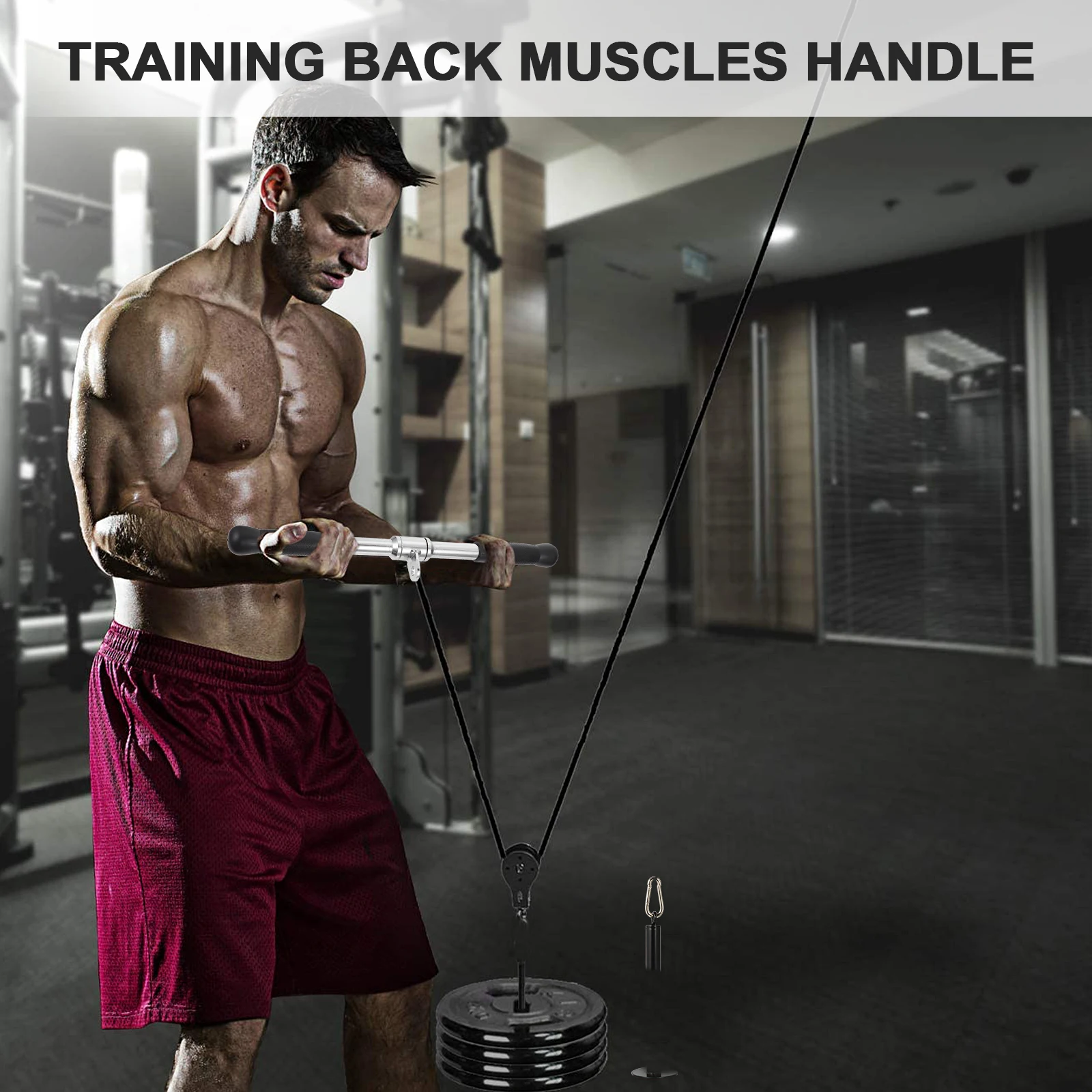 

1Pc Muscle Tension Bar Sturdy Exercising Pull Rod Muscle Strength Training Tool