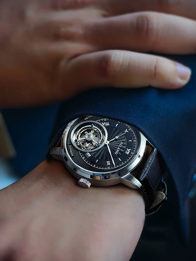 AILANG настоящие механические мужские часы tourbillon Ультратонкие от известного бренда