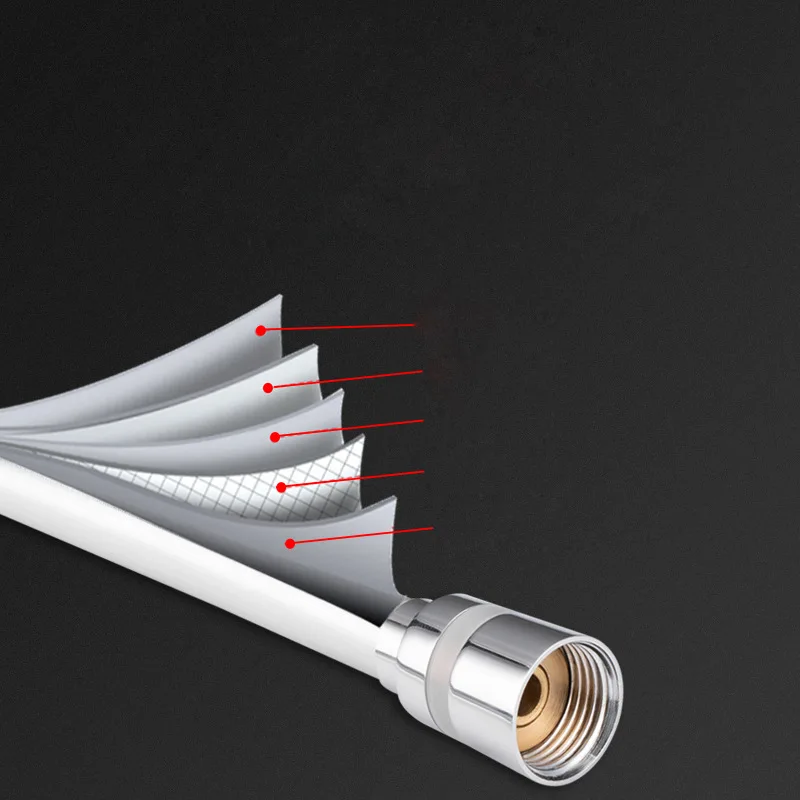 Серебряный 1 5/2 м ПВХ ручной шланг для душа GI/2 Универсальный Интерфейс высокое