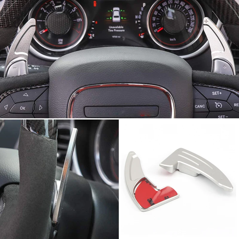 

Car Styling accessories 2PCS Steering Wheel DSG Paddle Shifters Extensions For Dodge Challenger 2015 - 2019 (Not for SRT)