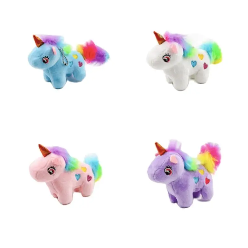 Оптовая продажа милый плюшевый брелок единорог мягкая подвеска мультяшное