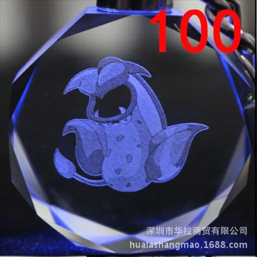 100 Карманный монстр мультфильм брелок Покемон Blastoise Charmander Пикачу светодиодный светильник кристалл кулон брелок Детская игрушка посылка Llavero - Цвет: 100