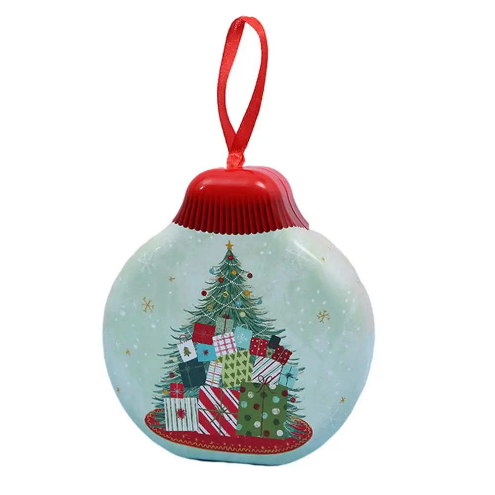 

Мультяшный Санта-Клаус жестяная коробка для хранения Рождественская елка подвесной Декор Рождественский колокольчик Коробка Для Хранения...