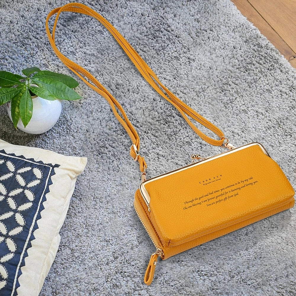 Custom Photo wallet Engraved Crossbody Bag Phone Bag Fashion PU Lychee Pattern Diagonal Shoulder Small Bag Women's Long Wallet