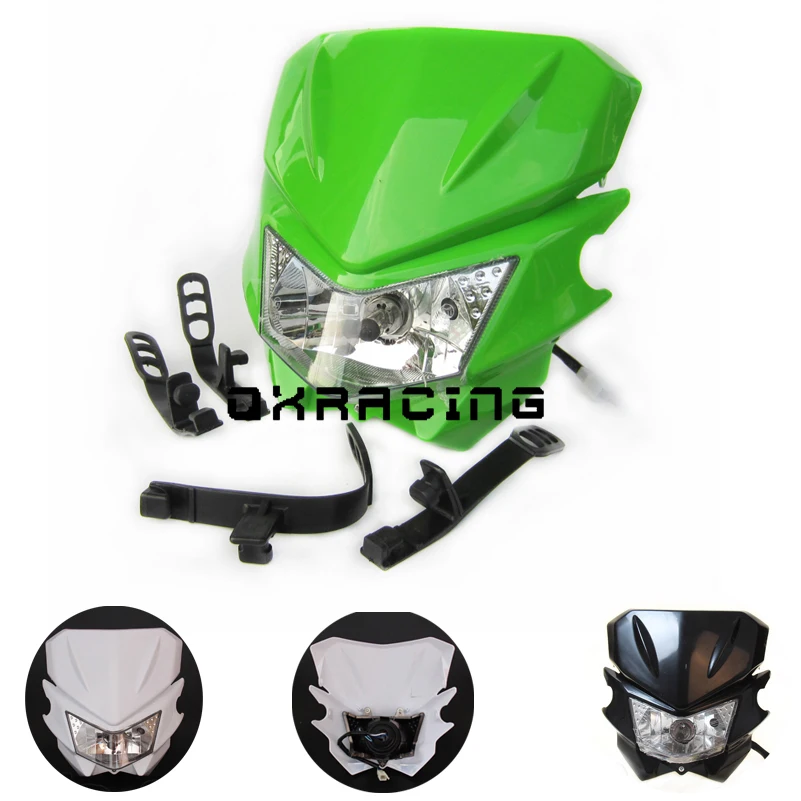 

Motorcycle Motocross 12V 35W H4 Headlight Fairing For KLX KX 110 WR250F WR450F Headlight Headlamp Dirt Bikes Off Road