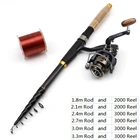 Удилище для форели, катушка для спиннинга, складная карбоновая вращающаяся рыболовная удочка, комбинированная леска для спиннинга, метательная Удочка Для Приманки 1,8-3,6 м