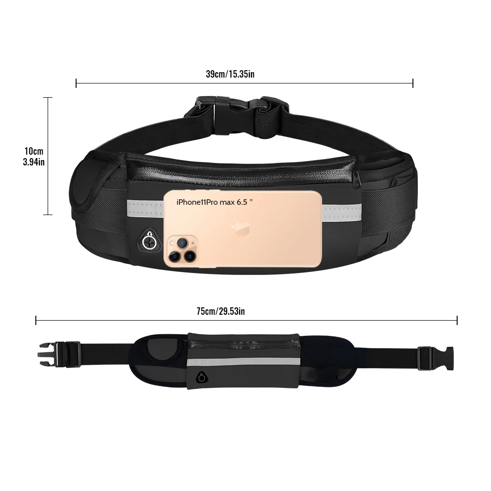 buylor sports waist pack women men running belt waist bag waterproof fanny pack wallet men pouch belt portable phone holder gym free global shipping