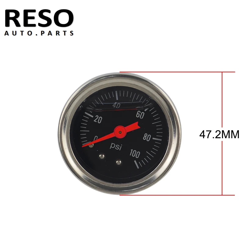 Манометр RESO для автомобиля 0-100 psi 0-1/8 | Автомобили и мотоциклы