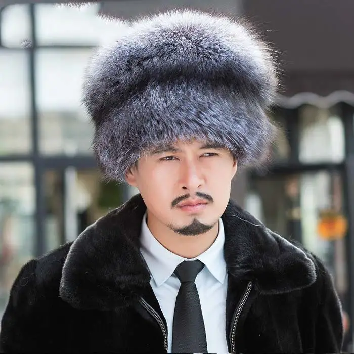 Fox Fur Hat Men'S Models 2015 New Big Tail Mongolian | Аксессуары для одежды