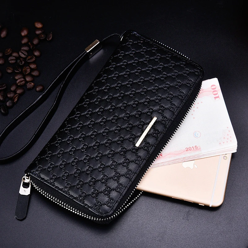 Роскошный брендовый мужской клатч мужские длинные кошельки повседневные на