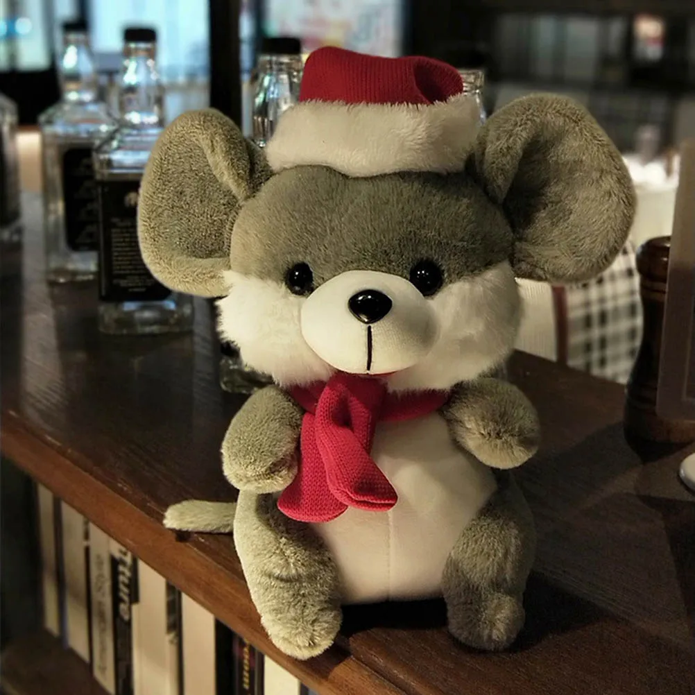 25 см Милая мышь плюшевая игрушка кукла талисман животное детская Рождественская