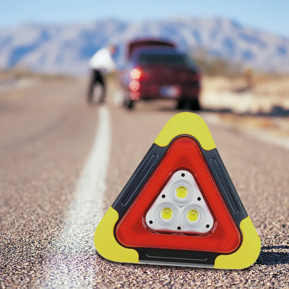 

Outdoor Triangle Emergency Light Traffic Warning Waterproof LED Work Lamp Portable Car Repairing Lighting USB Rechargeable ABS