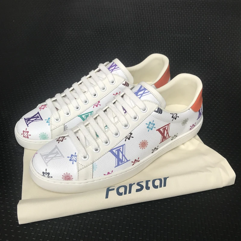 

FARSTAR by FNJACK Fashion White Classic Mens Casual Sneakers Trending Handmade Genuine Leather Women Shoes