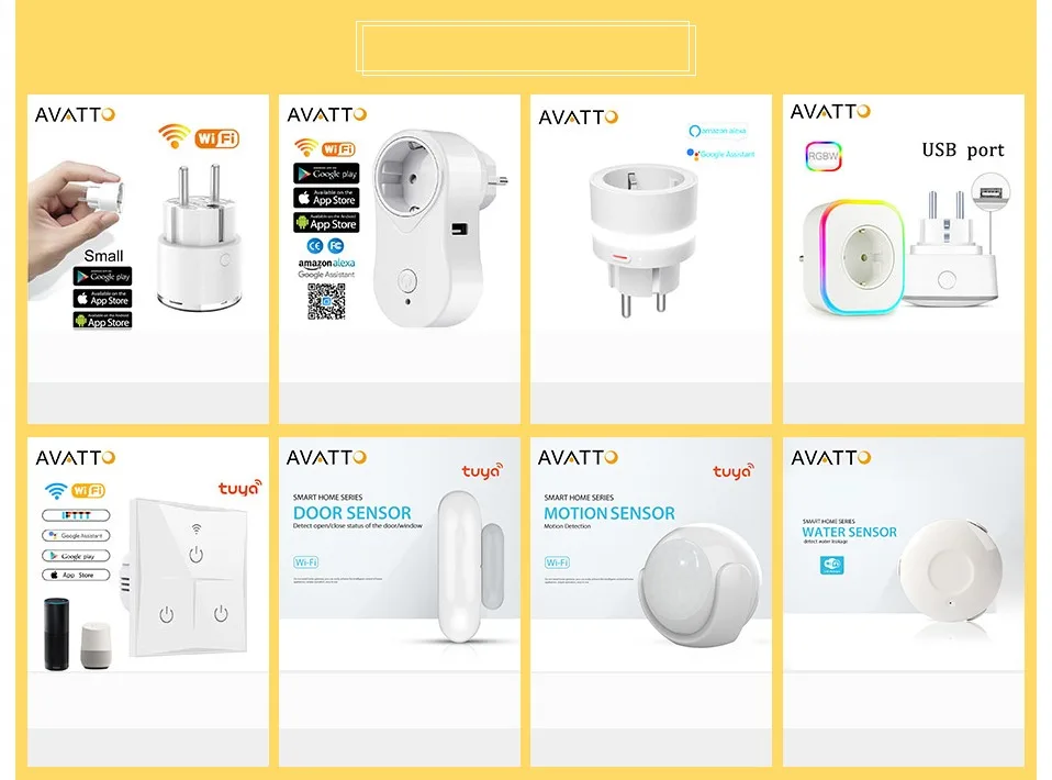 AVATTO 16A ЕС RGB wifi умная вилка с монитором питания, wifi Беспроводная умная розетка с Google Home Alexa Голосовое управление