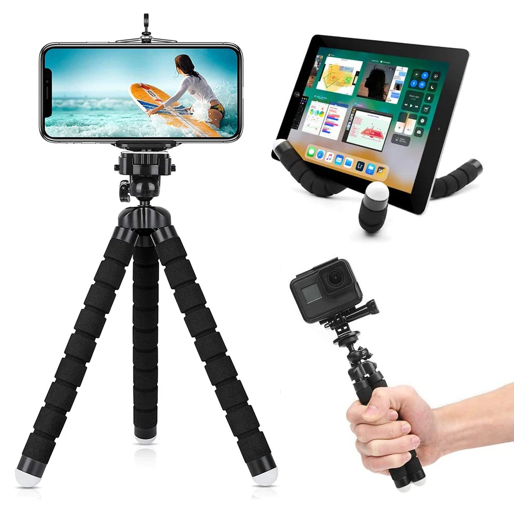 Гибкий штатив-Трипод Untoom для iPhone 11 Pro Max Xs Samsung мини-штатив с подставкой камеры GoPro 8