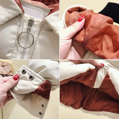 

New Women Warm Parkas 2021 Autumn Winter Thick Hooded Zipper Black Outwear Female Causal Short Coats Loose Outwear