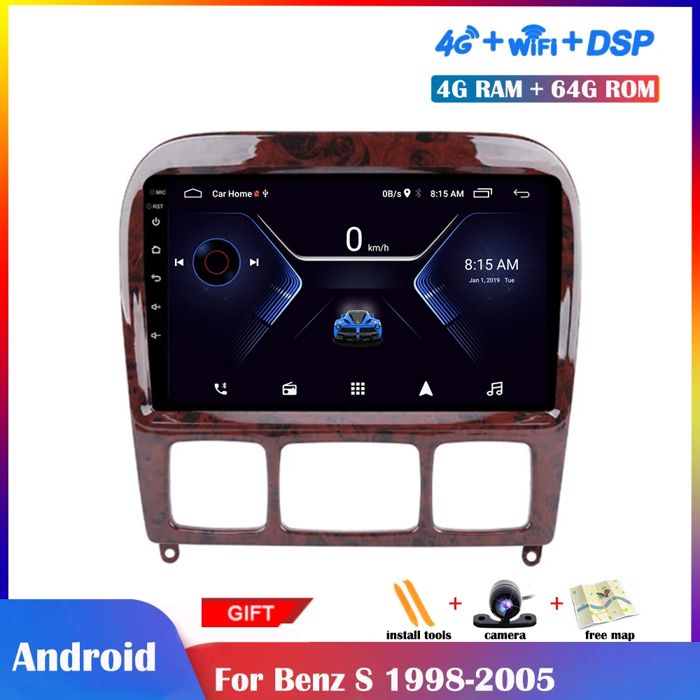 

Мультимедийный плеер 9 дюймов Android для Benz S 1998-2005, автомобильное радио, стерео-навигация, сенсорный IPS экран DSP, Wi-Fi, 4G Net