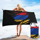 Пляжное банное полотенце в стиле панк с изображением разрванных флагов Аргентины