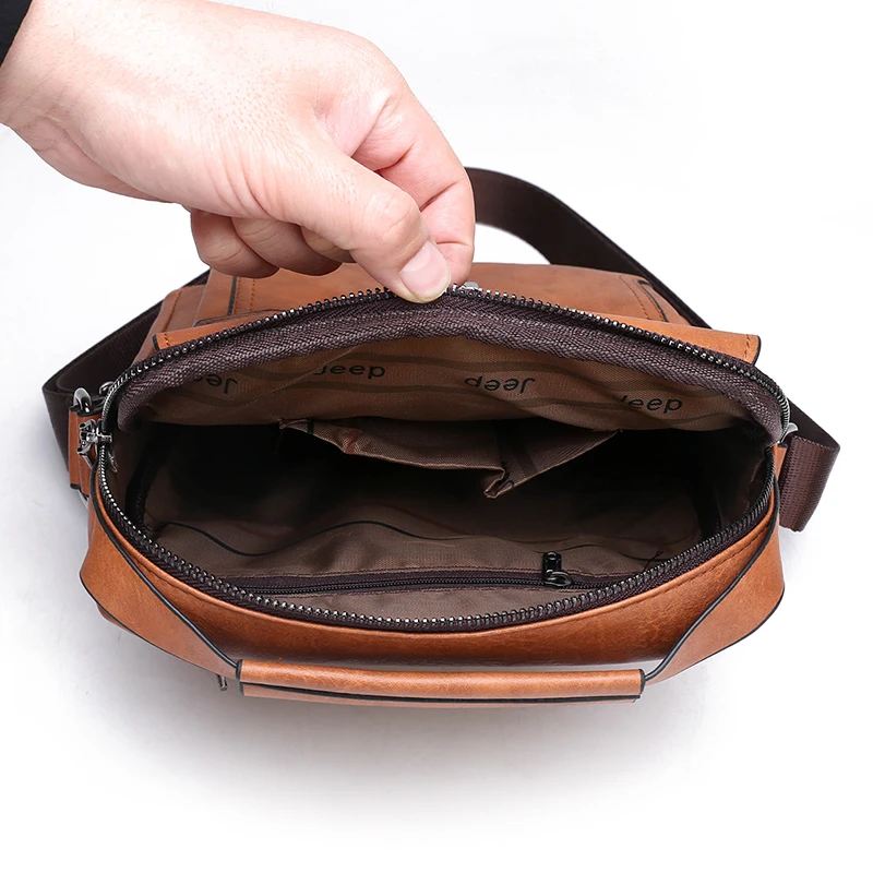 

Retro Men's Handbag Shoulder Bag High Quality PU Leather Crossbody Business Bag Male Messenger Luxury Bags Designer Men's Bag