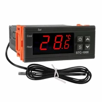 stc 1000 digital temperature controller ac 10a 110v 220v digital led heating cooling centigrade thermostat 2 relays output with