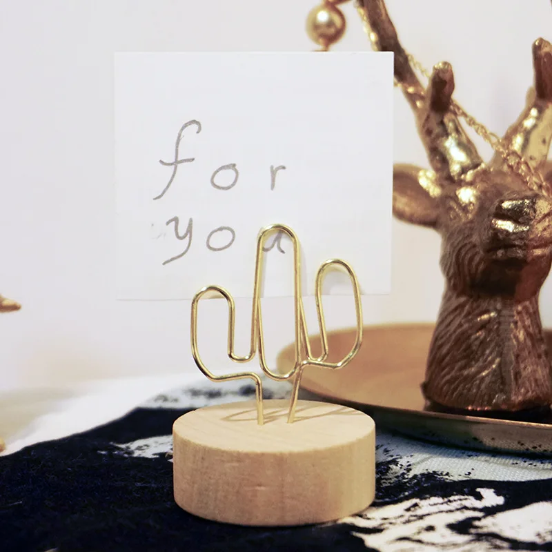 Креативные Круглые/квадратные деревянные фото клип заметки рамка имя карты