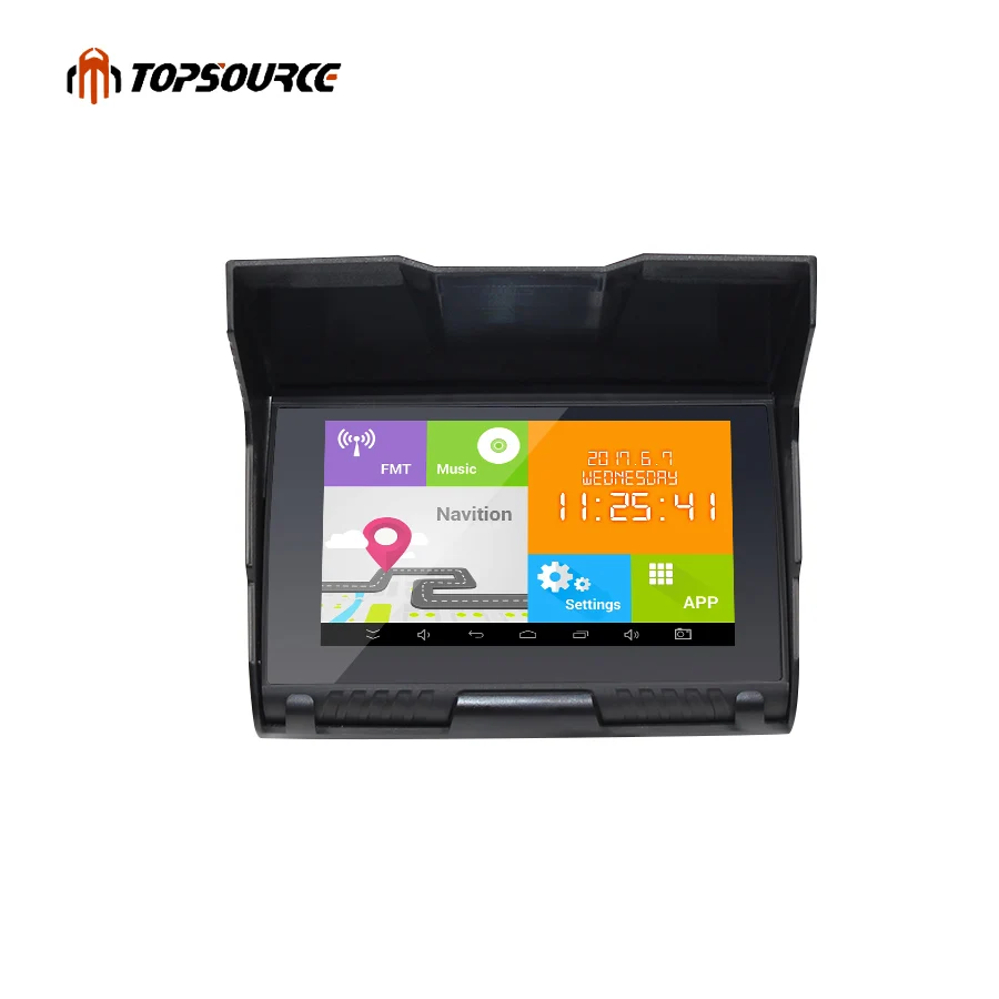 TOPSOURCE 5 &quotIP67 водонепроницаемый мотоцикл gps 2020 Новый 2 в 1 Автомобильный навигатор