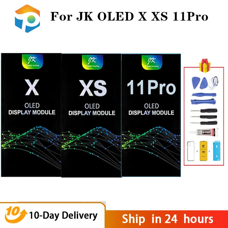 Test AAA JK Soft OLED LCD Display For iphone X XS 11Pro Touch Screen Digitizer Assembly iPhone Free Gift | Мобильные телефоны и