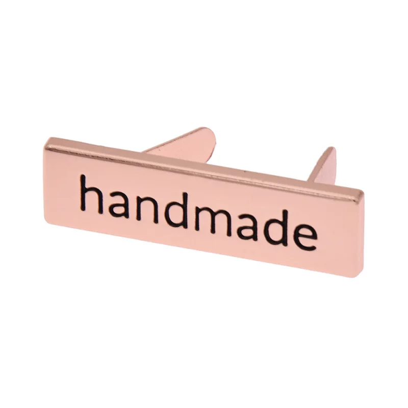 10PCS/pack High Quality Alloy Labels Handmade Pattern For Jeans Shoes Bags Tags DIY Craft Decoration Accessories