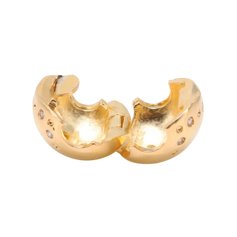 

DoDoFly S925 Silver Glittering star piece without silicone fixing clip beads Zircon positioning buckle fit original Bracelet