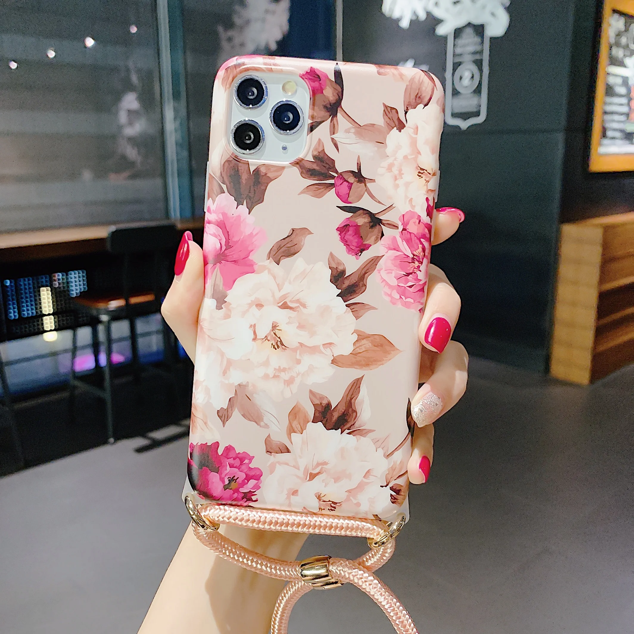 

Strap Lace Chain Phone Ribbon Collar Lanyard Mobile Phone Carrying Case Hang Case iPhone 11 Pro XS Max XR X 7Plus 8Plus